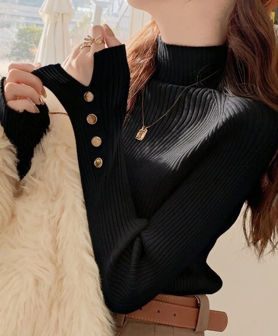 Jersey de cuello alto de mujer