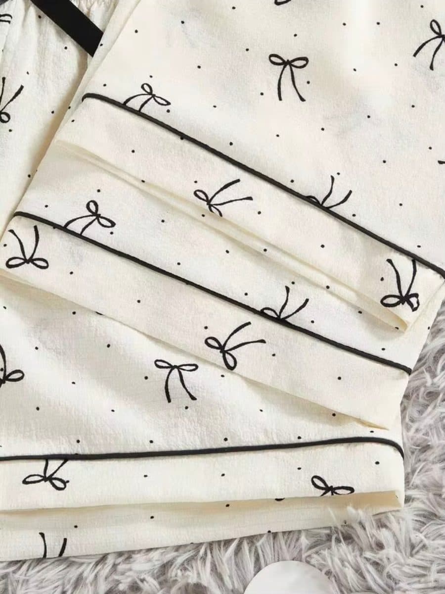 Pijama Trío con Moños  Negro
