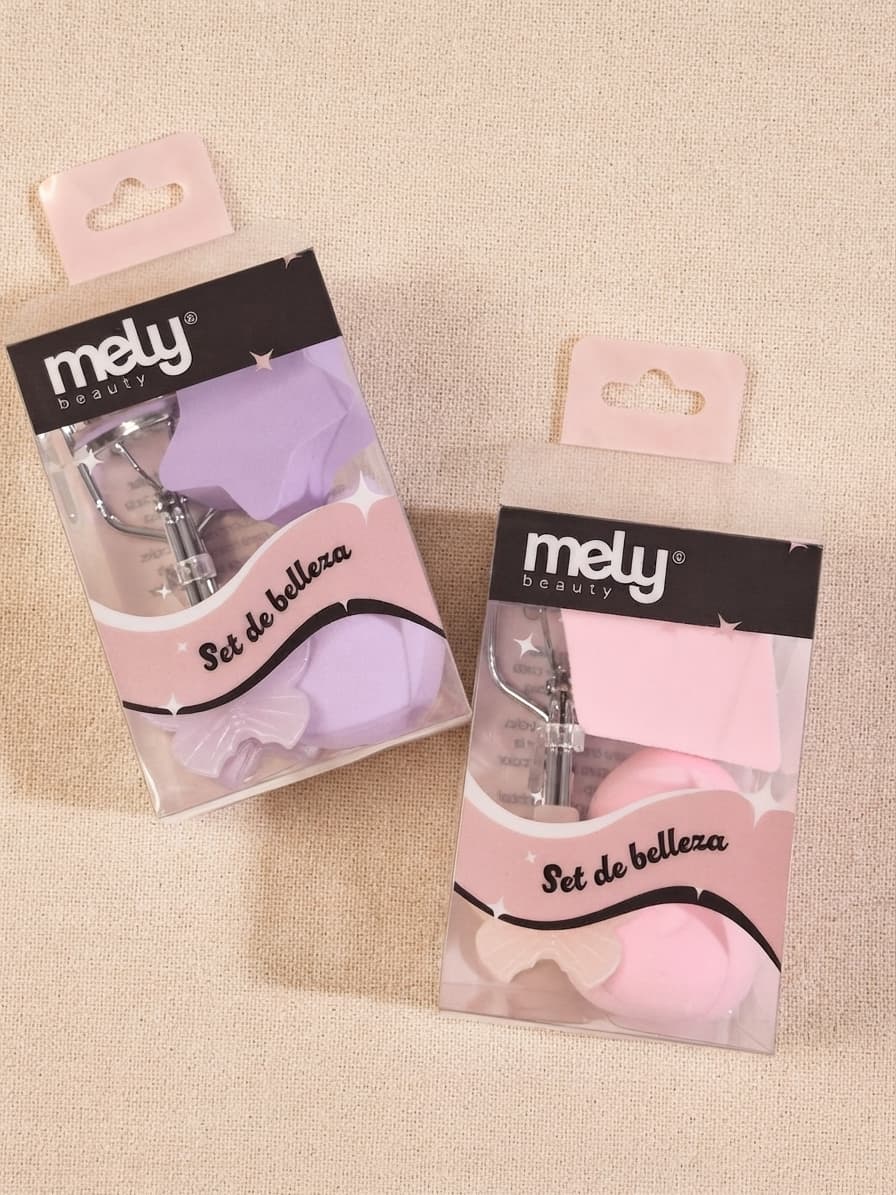 Set arqueador de pestañas y esponja maquillaje